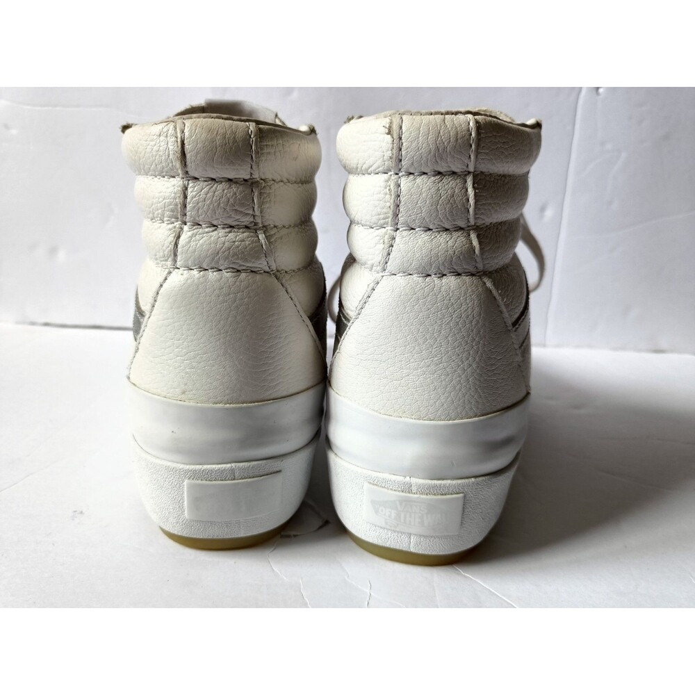 Vans Sk8-Hi Shoes Women's Size 9.5 Men's Size 8 Stacked Platform White Sneakers - Picture 7 of 11